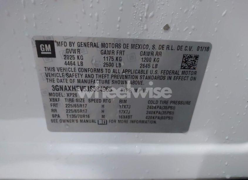 Photo 9 of 2018 Chevrolet Equinox LS (VIN 3GNAXHEV5JS584965)