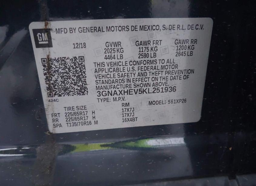 Photo 9 of 2019 Chevrolet Equinox LS (VIN 3GNAXHEV5KL251936)