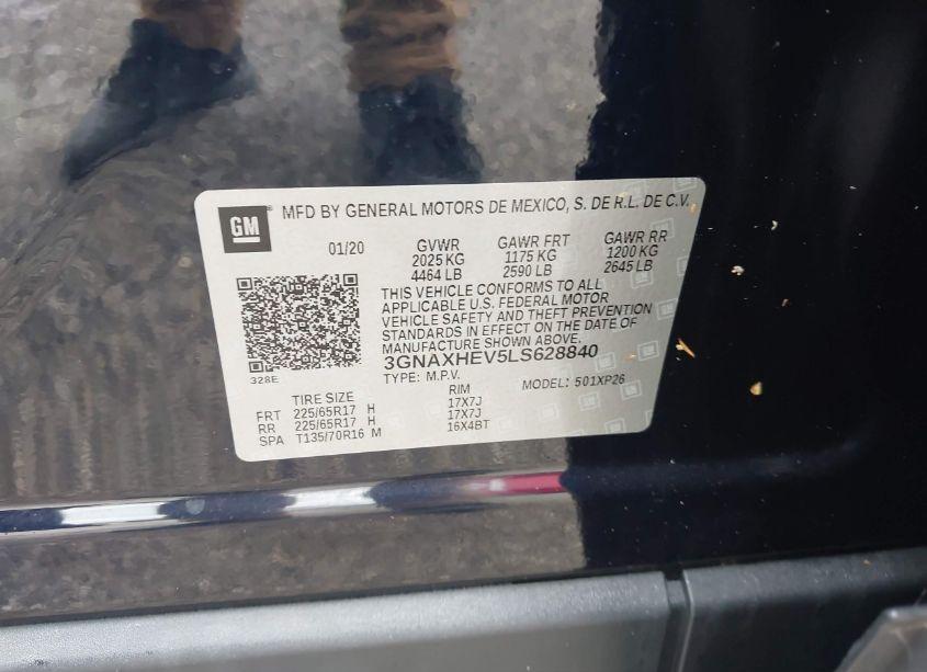 Photo 9 of 2020 Chevrolet Equinox FWD LS (VIN 3GNAXHEV5LS628840)