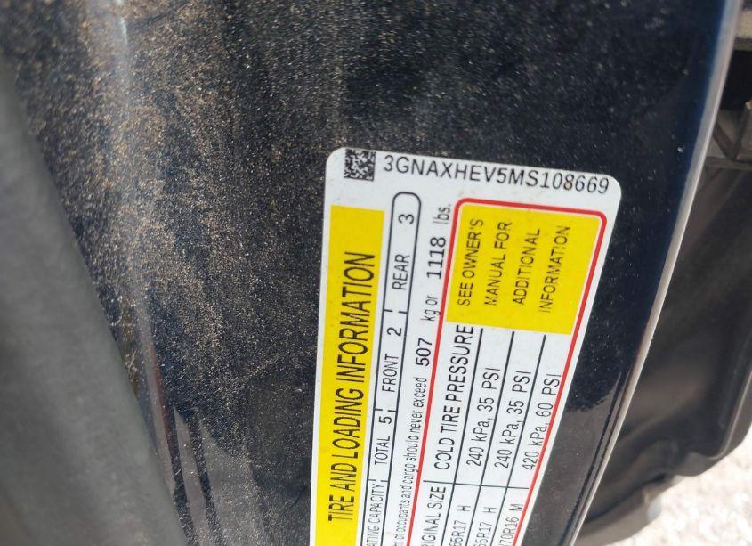 Photo 9 of 2021 Chevrolet Equinox FWD LS (VIN 3GNAXHEV5MS108669)