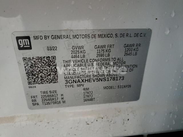 Photo 10 of 2022 CHEVROLET EQUINOX LS (VIN 3GNAXHEV5NS178173)