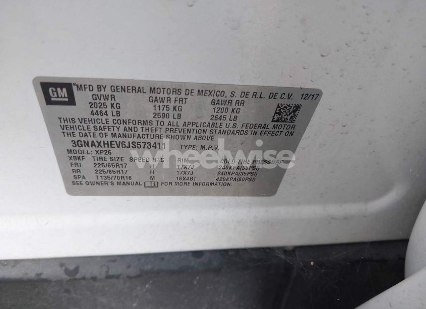 Photo 9 of 2018 Chevrolet Equinox LS (VIN 3GNAXHEV6JS573411)