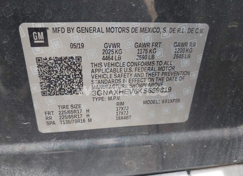 Photo 9 of 2019 Chevrolet Equinox LS (VIN 3GNAXHEV6KS659819)