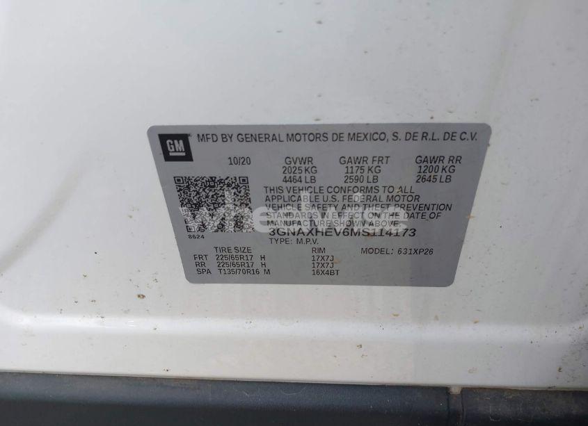 Photo 9 of 2021 Chevrolet Equinox FWD LS (VIN 3GNAXHEV6MS114173)