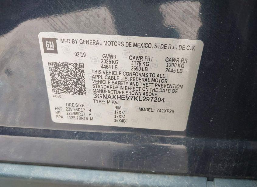 Photo 9 of 2019 Chevrolet Equinox LS (VIN 3GNAXHEV7KL297204)