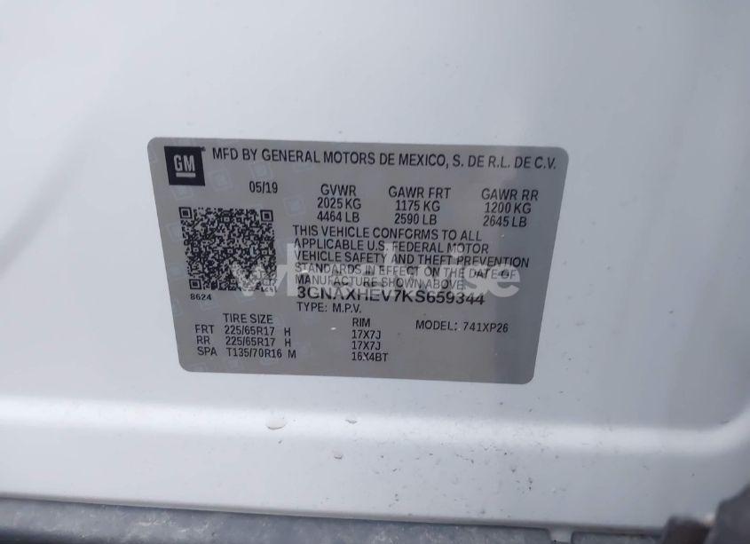 Photo 9 of 2019 Chevrolet Equinox LS (VIN 3GNAXHEV7KS659344)