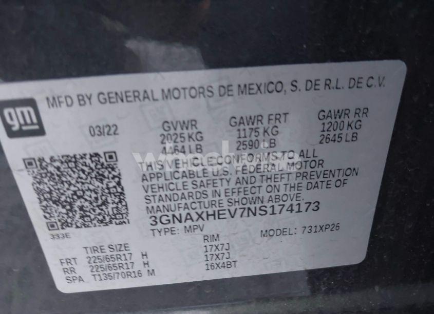 Photo 9 of 2022 Chevrolet Equinox FWD LS (VIN 3GNAXHEV7NS174173)