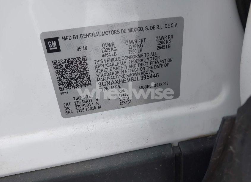 Photo 9 of 2018 Chevrolet Equinox LS (VIN 3GNAXHEV8JL395446)