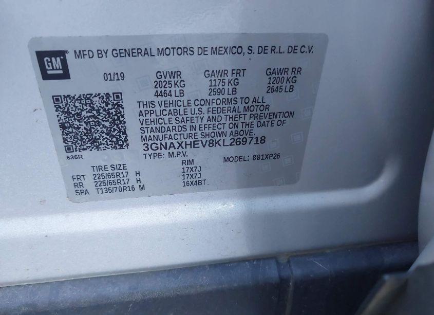 Photo 9 of 2019 Chevrolet Equinox LS (VIN 3GNAXHEV8KL269718)