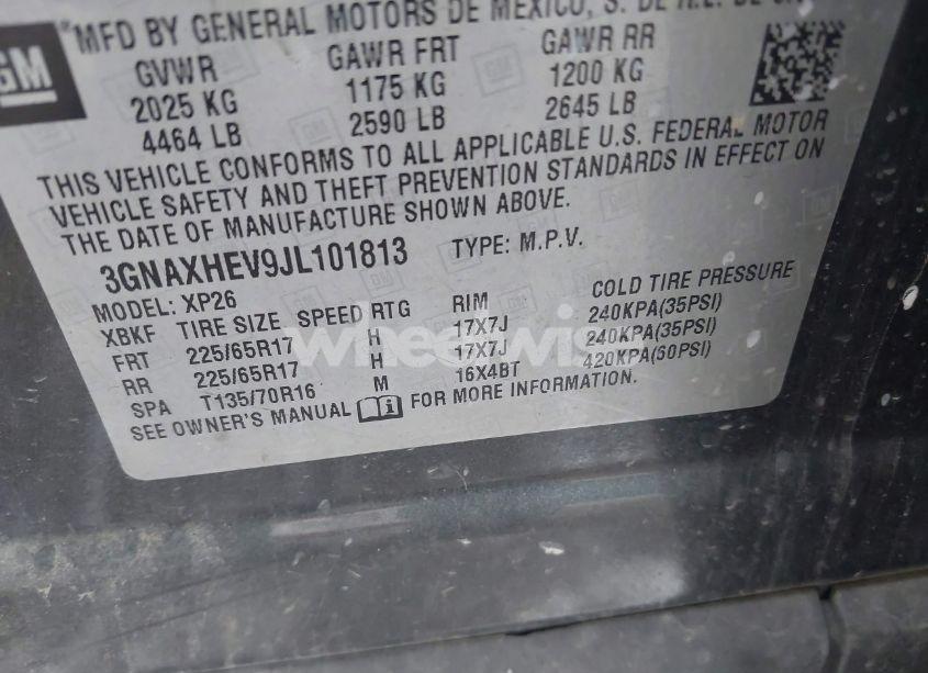 Photo 9 of 2018 Chevrolet Equinox LS (VIN 3GNAXHEV9JL101813)