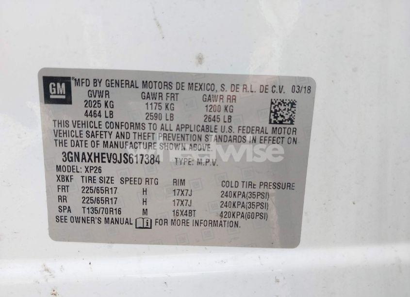 Photo 9 of 2018 Chevrolet Equinox LS (VIN 3GNAXHEV9JS617384)