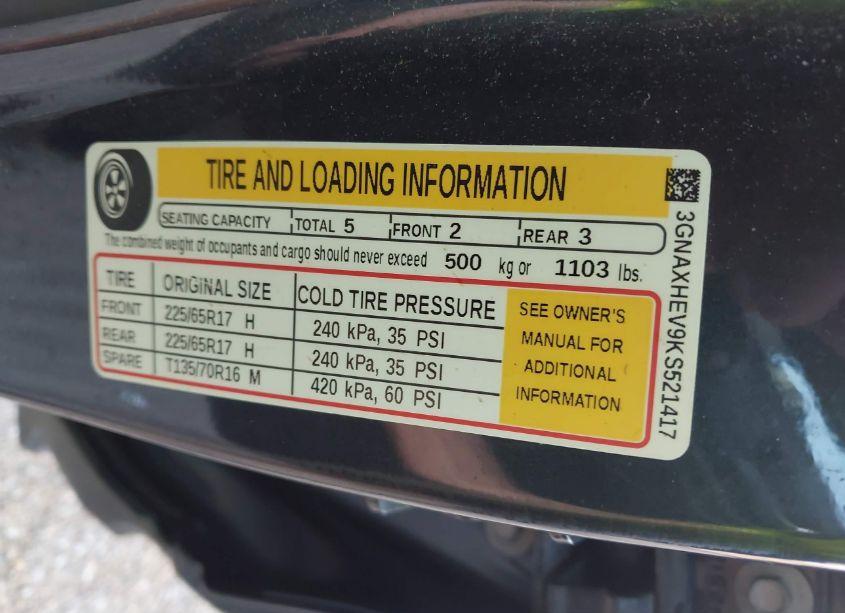 Photo 9 of 2019 Chevrolet Equinox LS (VIN 3GNAXHEV9KS521417)