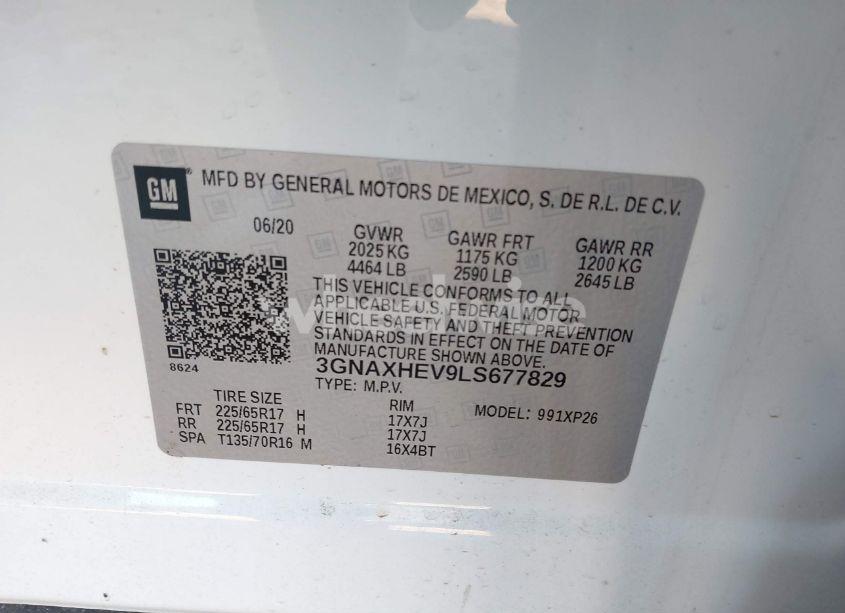 Photo 9 of 2020 Chevrolet Equinox FWD LS (VIN 3GNAXHEV9LS677829)