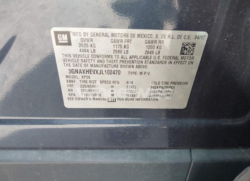 Photo 9 of 2018 Chevrolet Equinox LS (VIN 3GNAXHEVXJL102470)