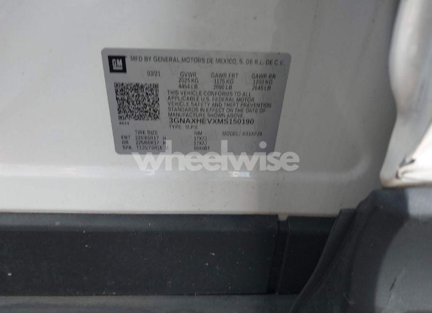 Photo 9 of 2021 Chevrolet Equinox FWD LS (VIN 3GNAXHEVXMS150190)