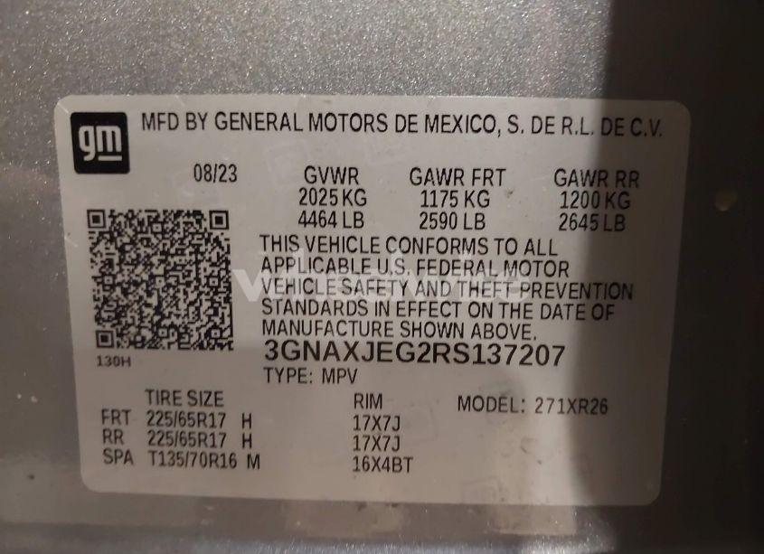 Photo 9 of 2024 Chevrolet Equinox FWD 2FL (VIN 3GNAXJEG2RS137207)