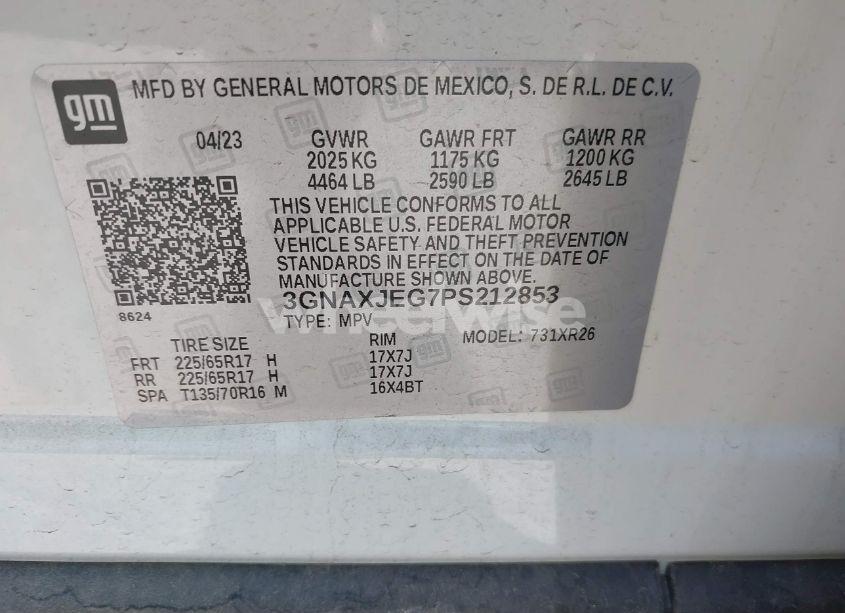 Photo 9 of 2023 Chevrolet Equinox FWD 2FL (VIN 3GNAXJEG7PS212853)