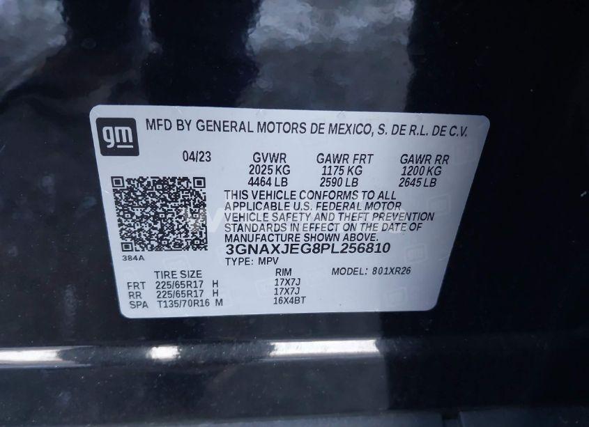 Photo 9 of 2023 Chevrolet Equinox FWD 2FL (VIN 3GNAXJEG8PL256810)