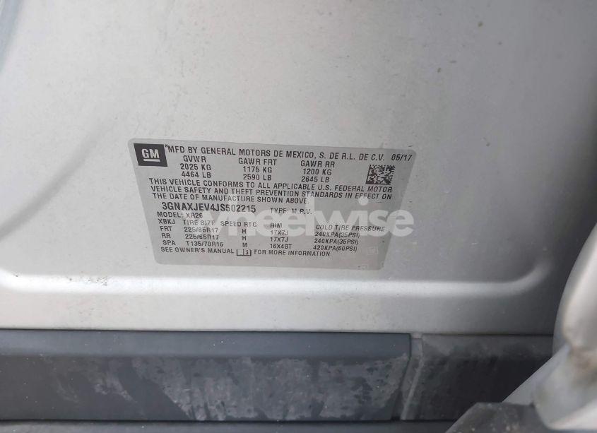 Photo 9 of 2018 Chevrolet Equinox LT (VIN 3GNAXJEV4JS502215)