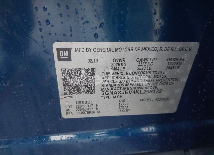 Photo 9 of 2019 Chevrolet Equinox LT (VIN 3GNAXJEV4KL298172)