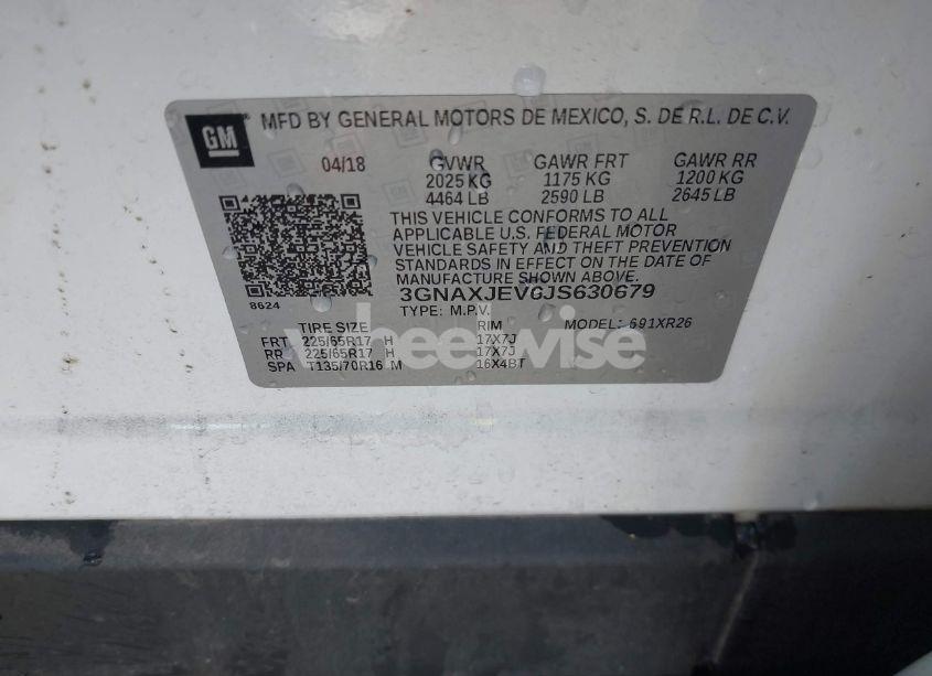 Photo 9 of 2018 Chevrolet Equinox LT (VIN 3GNAXJEV6JS630679)