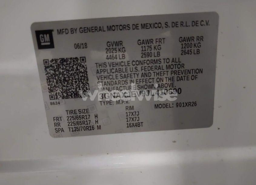 Photo 9 of 2018 Chevrolet Equinox LT (VIN 3GNAXJEV9JL410690)