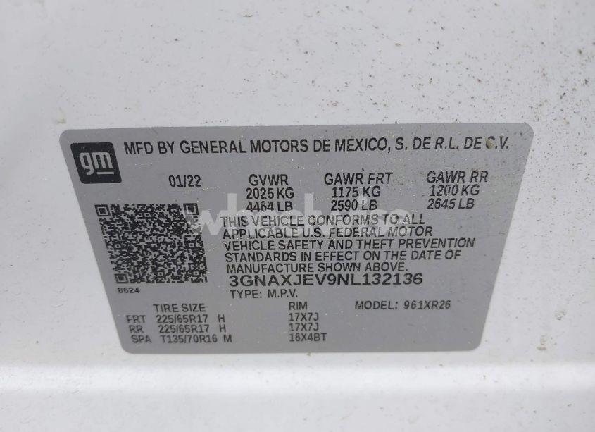 Photo 9 of 2022 Chevrolet Equinox FWD 2FL (VIN 3GNAXJEV9NL132136)