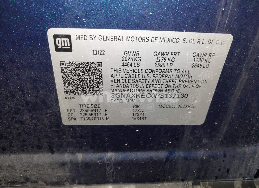 Photo 9 of 2023 Chevrolet Equinox FWD LT (VIN 3GNAXKEG0PS137130)