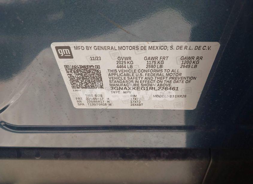 Photo 9 of 2024 Chevrolet Equinox FWD LT (VIN 3GNAXKEG1RL226461)