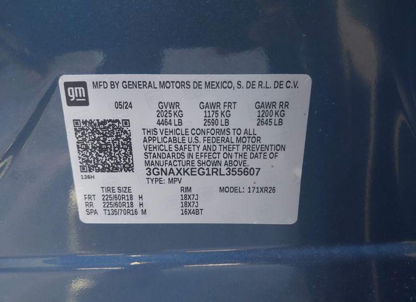 Photo 9 of 2024 Chevrolet Equinox FWD LT (VIN 3GNAXKEG1RL355607)