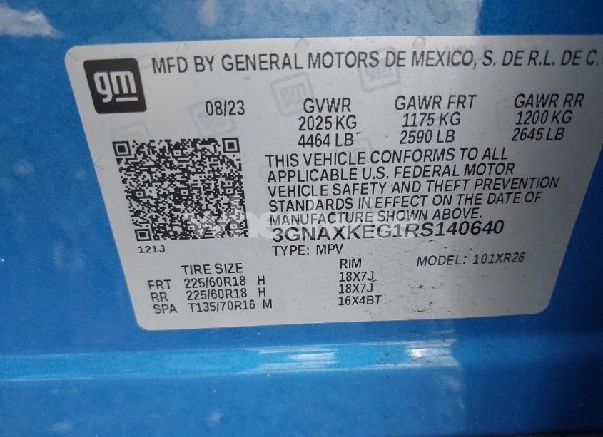 Photo 9 of 2024 Chevrolet Equinox FWD LT (VIN 3GNAXKEG1RS140640)