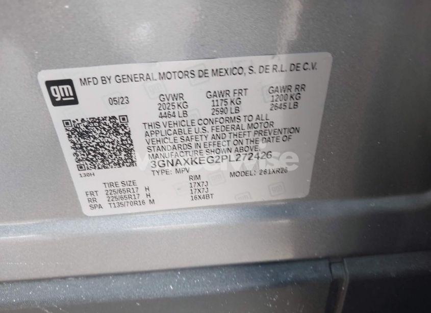 Photo 9 of 2023 Chevrolet Equinox FWD LT (VIN 3GNAXKEG2PL272426)