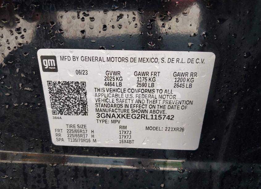 Photo 9 of 2024 Chevrolet Equinox FWD LT (VIN 3GNAXKEG2RL115742)