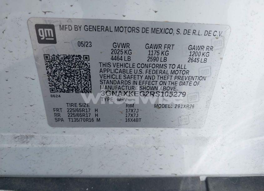 Photo 9 of 2024 Chevrolet Equinox FWD LT (VIN 3GNAXKEG2RS105279)