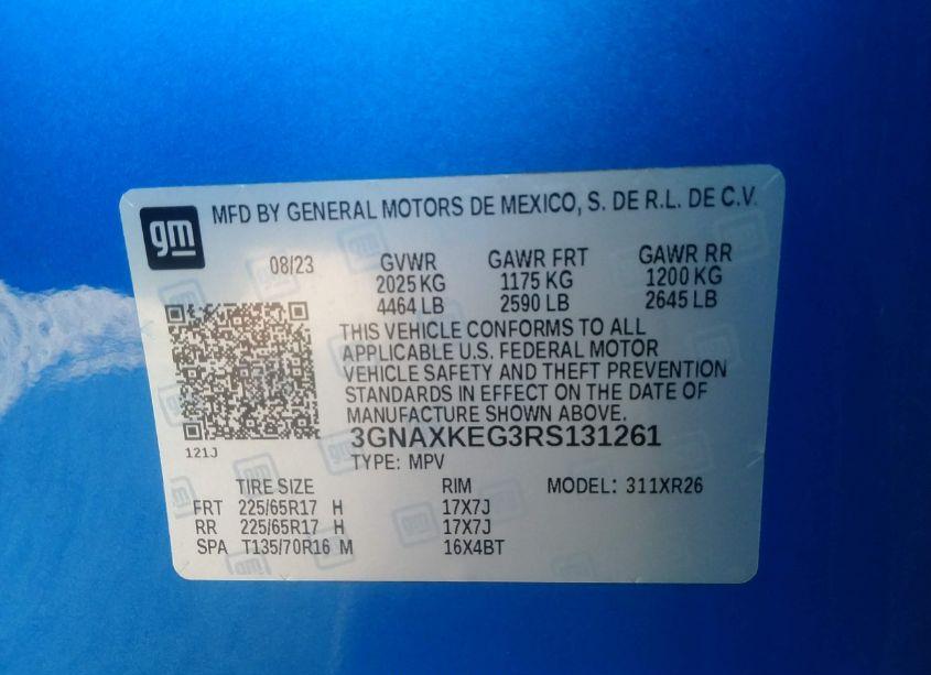 Photo 9 of 2024 Chevrolet Equinox FWD LT (VIN 3GNAXKEG3RS131261)