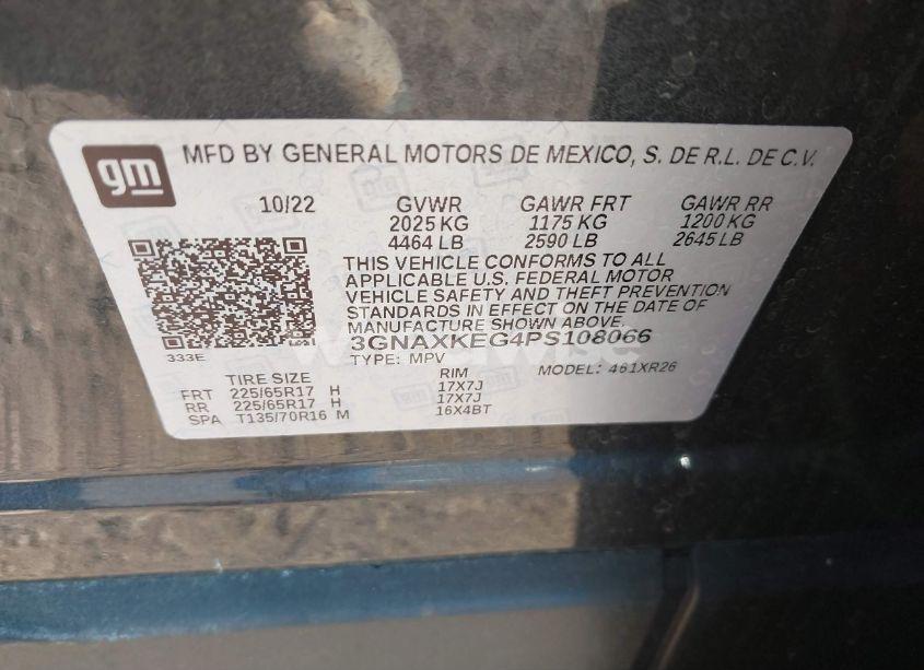 Photo 9 of 2023 Chevrolet Equinox FWD LT (VIN 3GNAXKEG4PS108066)