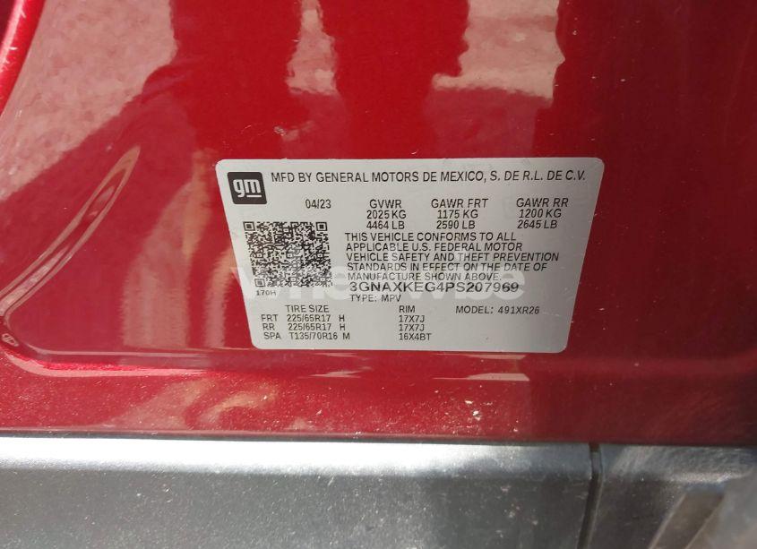 Photo 9 of 2023 Chevrolet Equinox FWD LT (VIN 3GNAXKEG4PS207969)