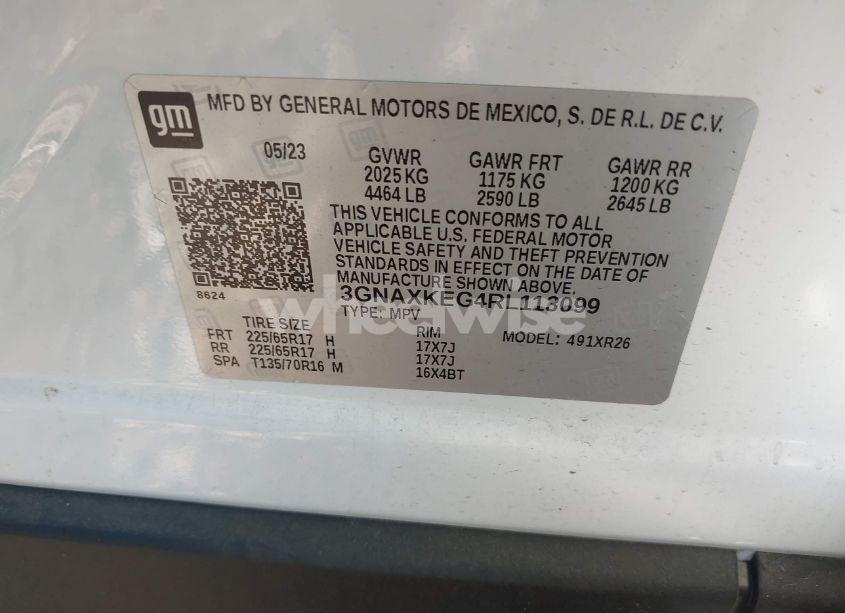 Photo 9 of 2024 Chevrolet Equinox FWD LT (VIN 3GNAXKEG4RL113099)