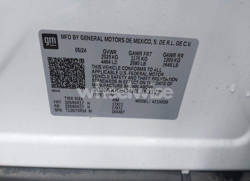 Photo 9 of 2024 Chevrolet Equinox FWD LT (VIN 3GNAXKEG4RL353172)