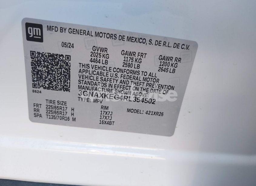 Photo 9 of 2024 Chevrolet Equinox FWD LT (VIN 3GNAXKEG4RL354502)