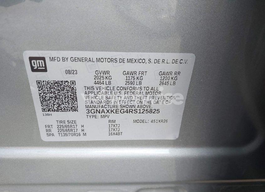 Photo 9 of 2024 Chevrolet Equinox FWD LT (VIN 3GNAXKEG4RS125825)