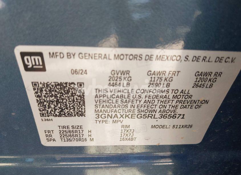 Photo 9 of 2024 Chevrolet Equinox FWD LT (VIN 3GNAXKEG5RL365671)
