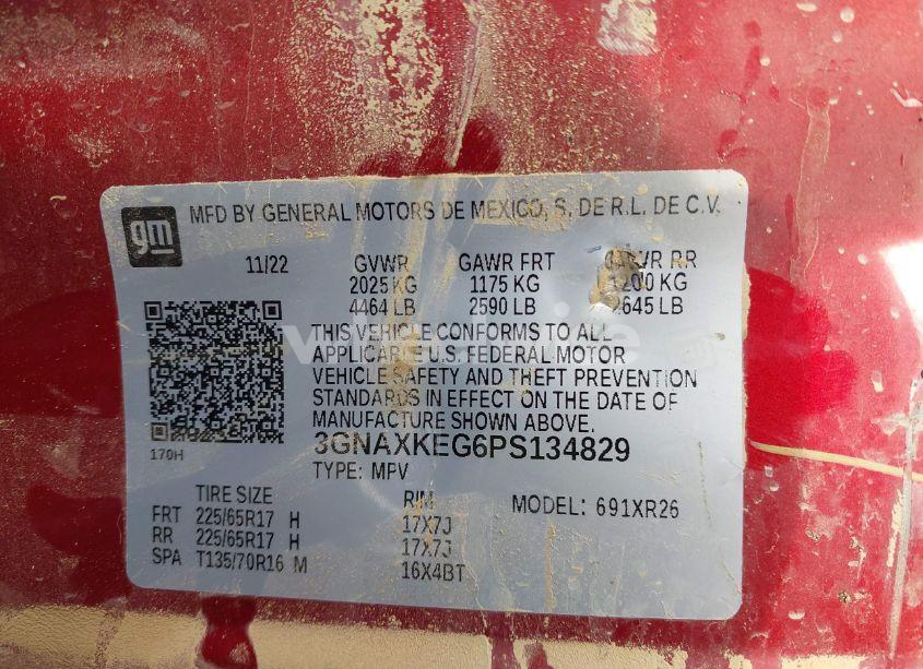 Photo 9 of 2023 Chevrolet Equinox FWD LT (VIN 3GNAXKEG6PS134829)