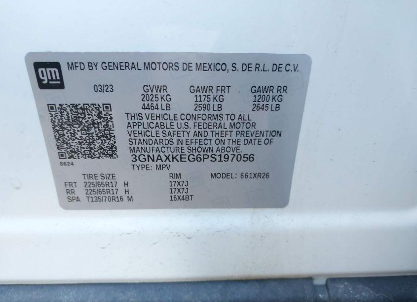 Photo 9 of 2023 Chevrolet Equinox FWD LT (VIN 3GNAXKEG6PS197056)