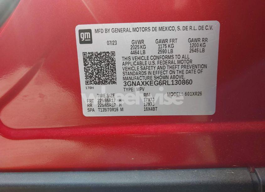 Photo 9 of 2024 Chevrolet Equinox FWD LT (VIN 3GNAXKEG6RL130860)