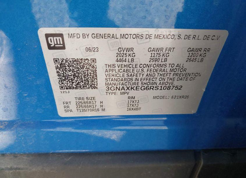 Photo 9 of 2024 Chevrolet Equinox FWD LT (VIN 3GNAXKEG6RS108752)