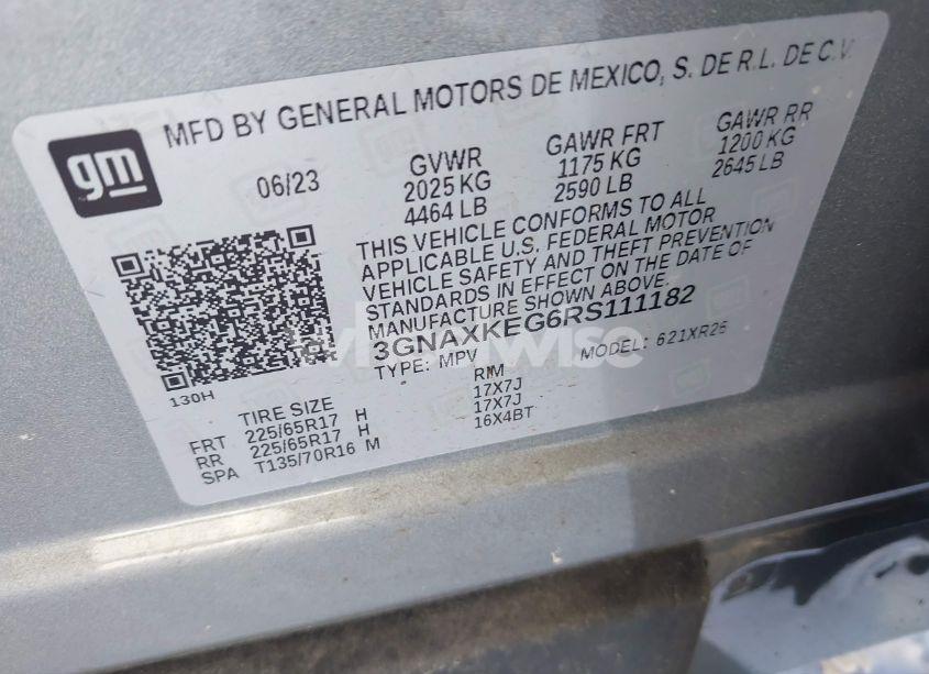 Photo 9 of 2024 Chevrolet Equinox FWD LT (VIN 3GNAXKEG6RS111182)