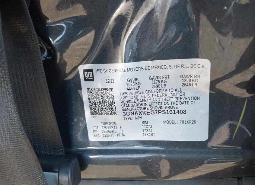 Photo 9 of 2023 Chevrolet Equinox FWD LT (VIN 3GNAXKEG7PS161408)