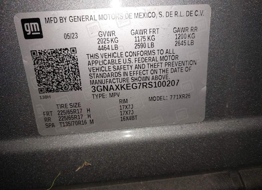 Photo 9 of 2024 Chevrolet Equinox FWD LT (VIN 3GNAXKEG7RS100207)