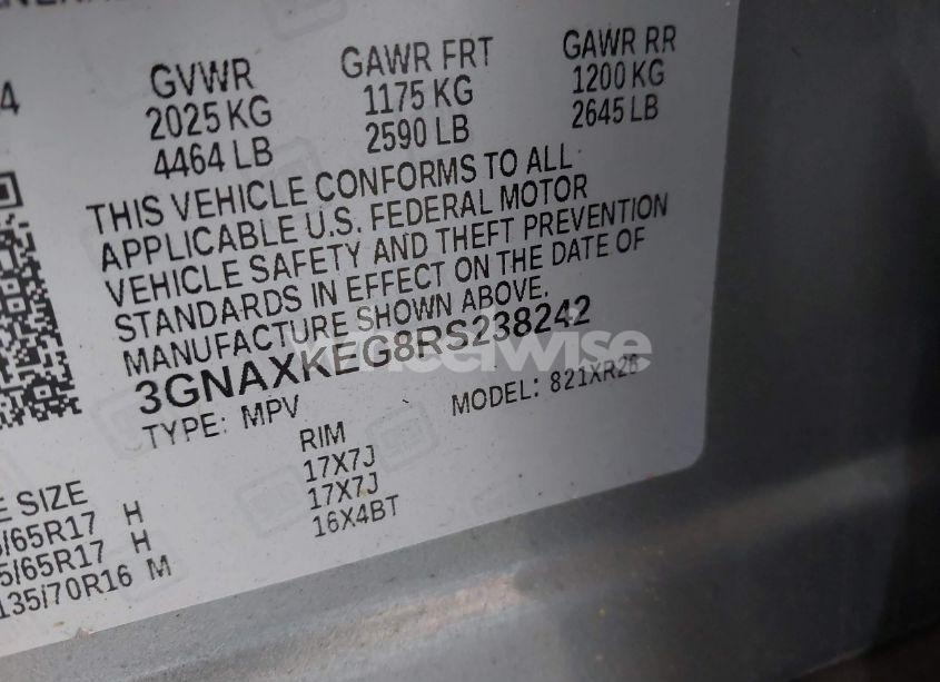 Photo 9 of 2024 Chevrolet Equinox FWD LT (VIN 3GNAXKEG8RS238242)